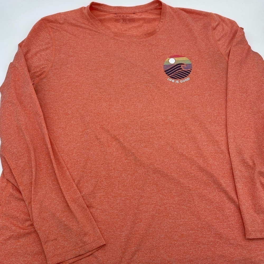 Life is Good Men’s Long Sleeve Top Wave Print XL
